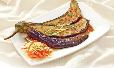 Món chay ngon: Cà tím hấp nước tương tỏi